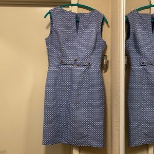 Size 6 blue dress with gold built in buckle